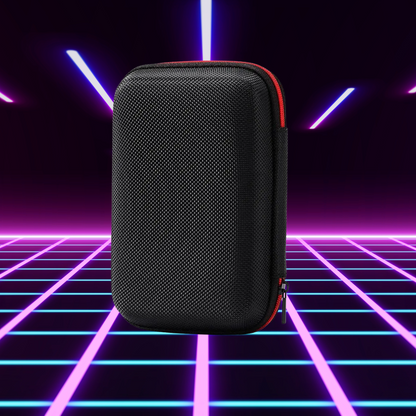 Étui de Rangement Console Rétro Noir & Rouge