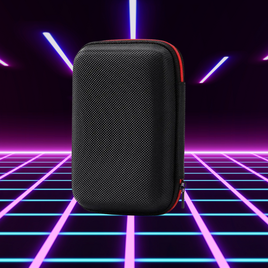 Étui de Rangement Console Rétro Noir & Rouge